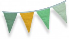 VLAG-GROEN gepersonaliseerde vlaggenlijn geel en groen